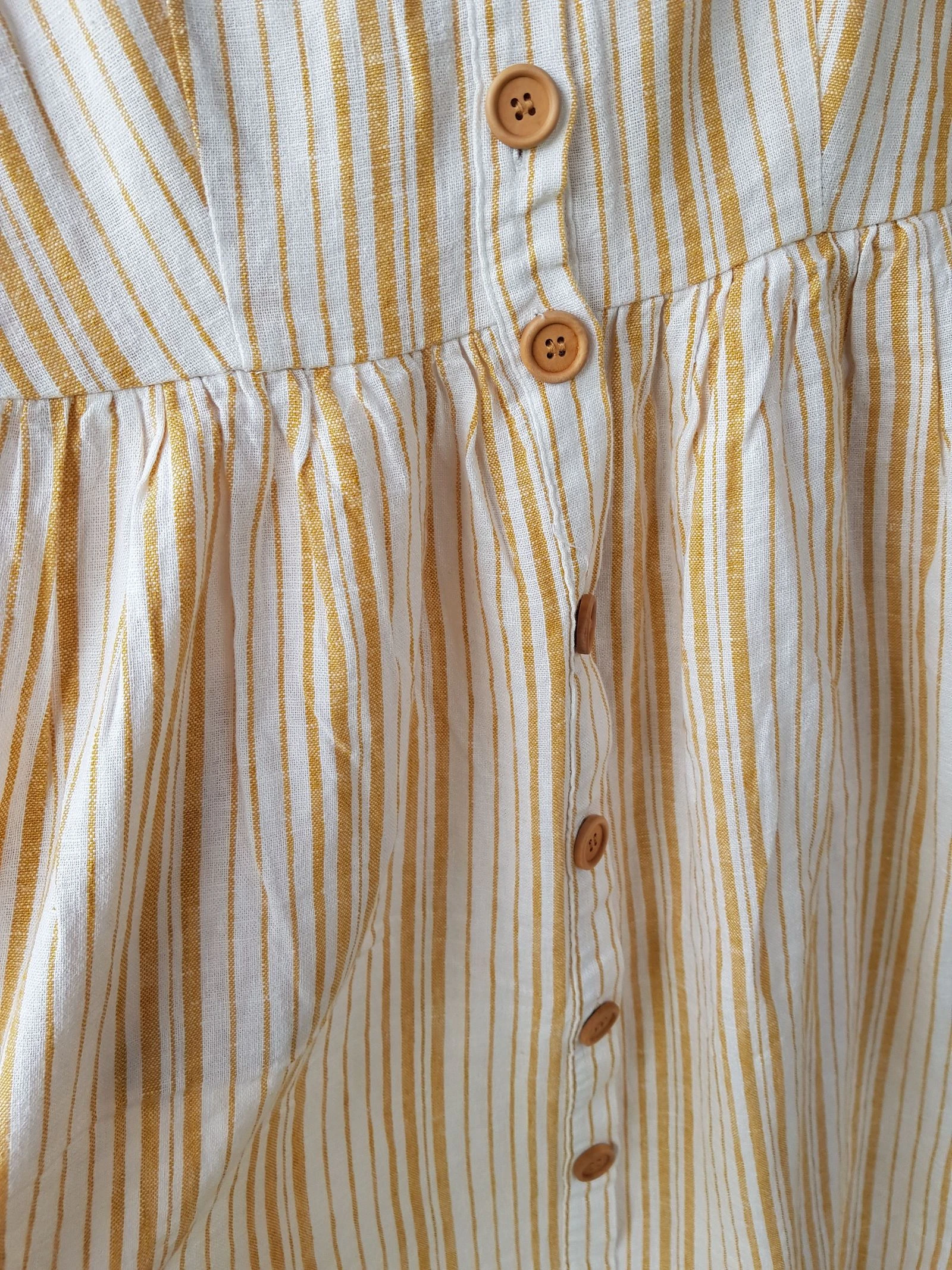 Striped button-down midi dress S. Robe midi à rayures et boutons – photo 3